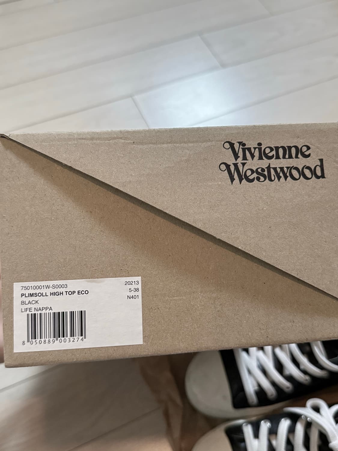 비비안웨스트우드 플림솔 하이탑 스니커즈 38 상품이미지6