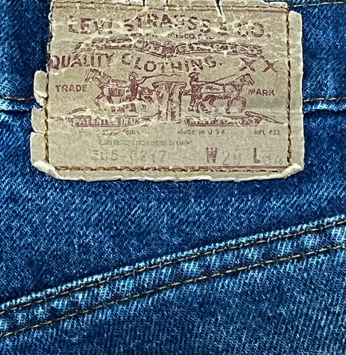 80’s levi’s 505 made in USA 상품이미지3