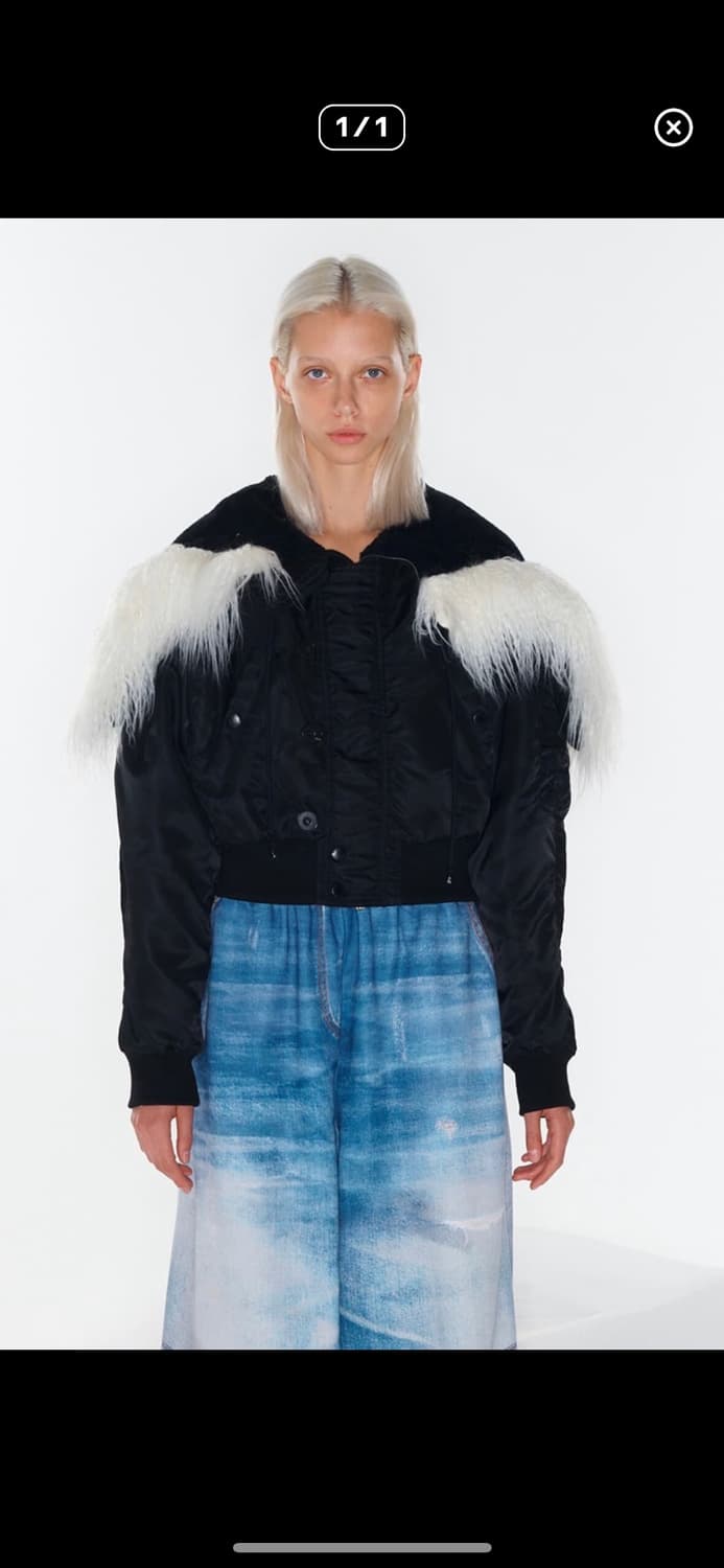 오픈와이와이 faux fur zipper hood ma-1 상품이미지1