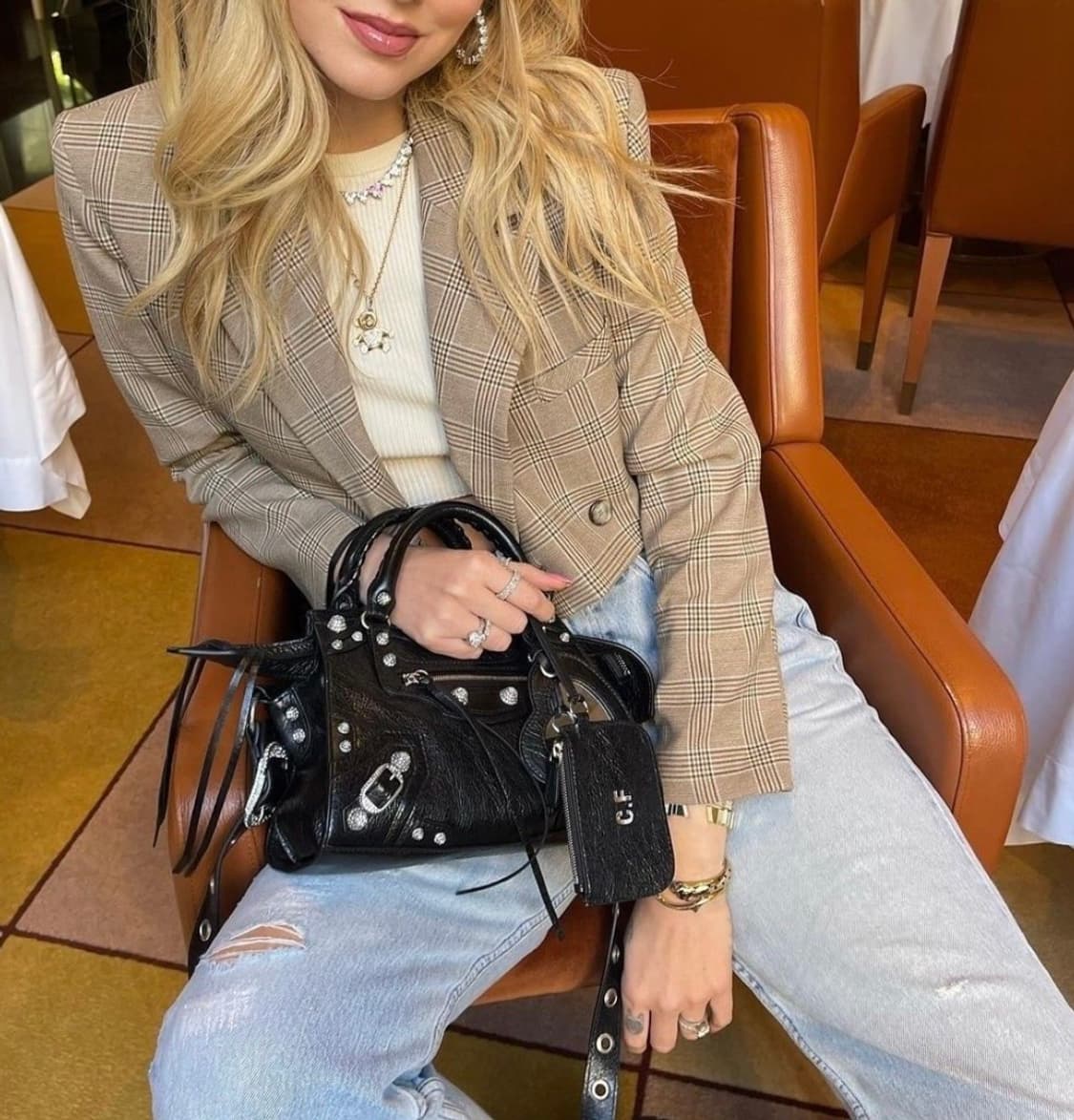 Balenciaga 네오 카골 램스킨 토트백 XS 상품이미지8