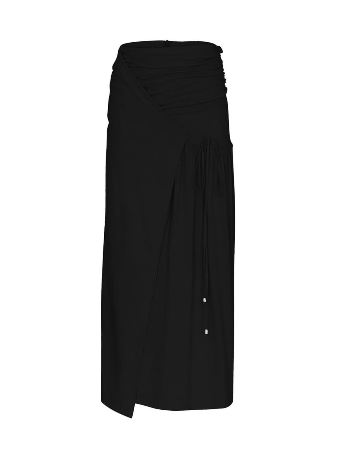 OPEN YY RUCHED WRAP MAXI SKIRT 상품이미지2