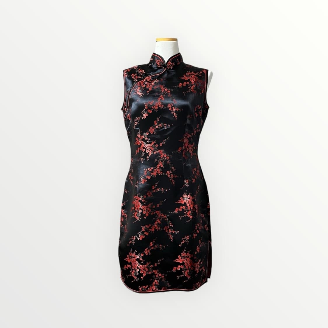 [Vintage] 블랙 실크 민소매 치파오 상품이미지3