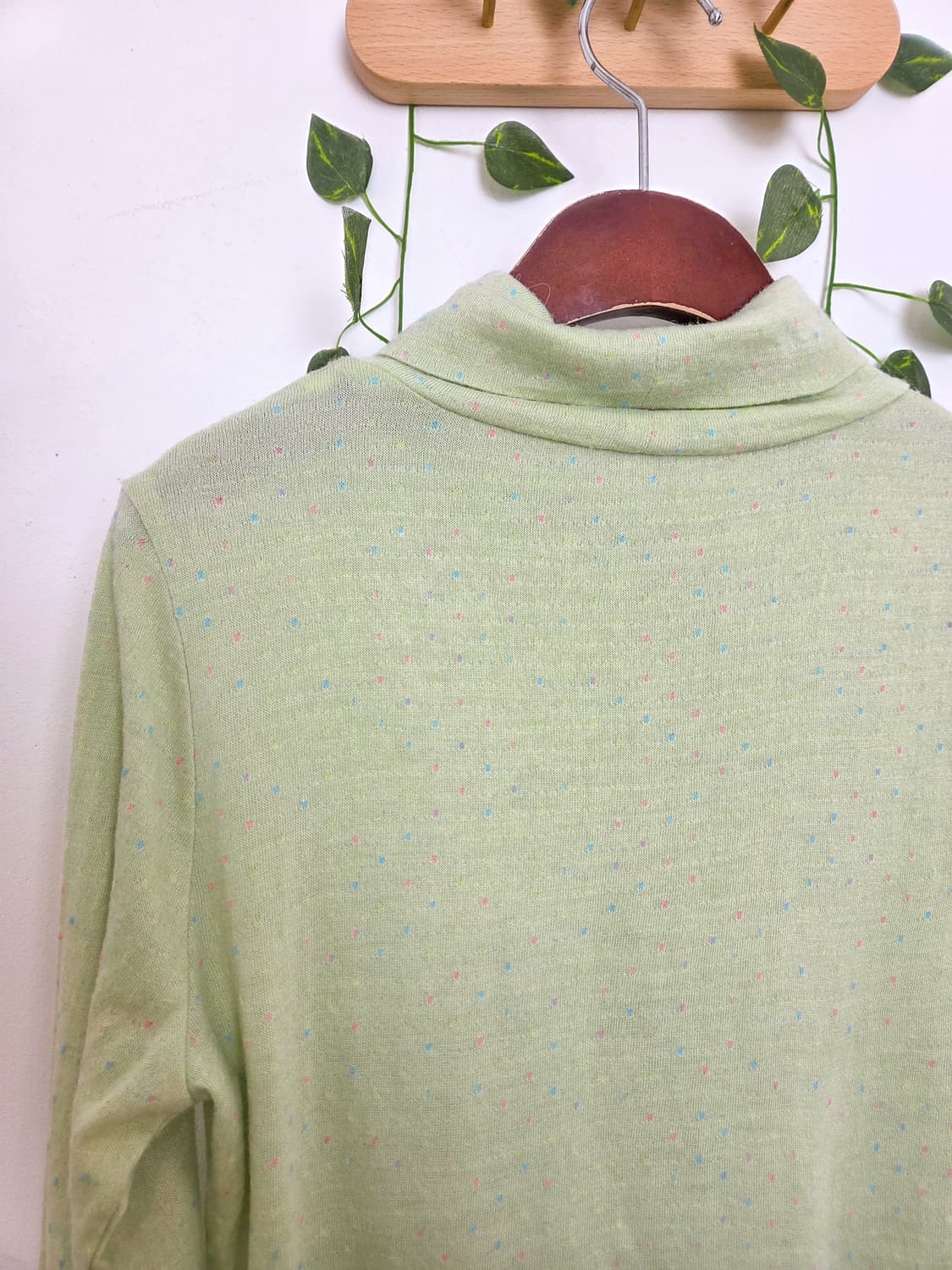 파스텔 도트 목폴라 슬리브 상품이미지5