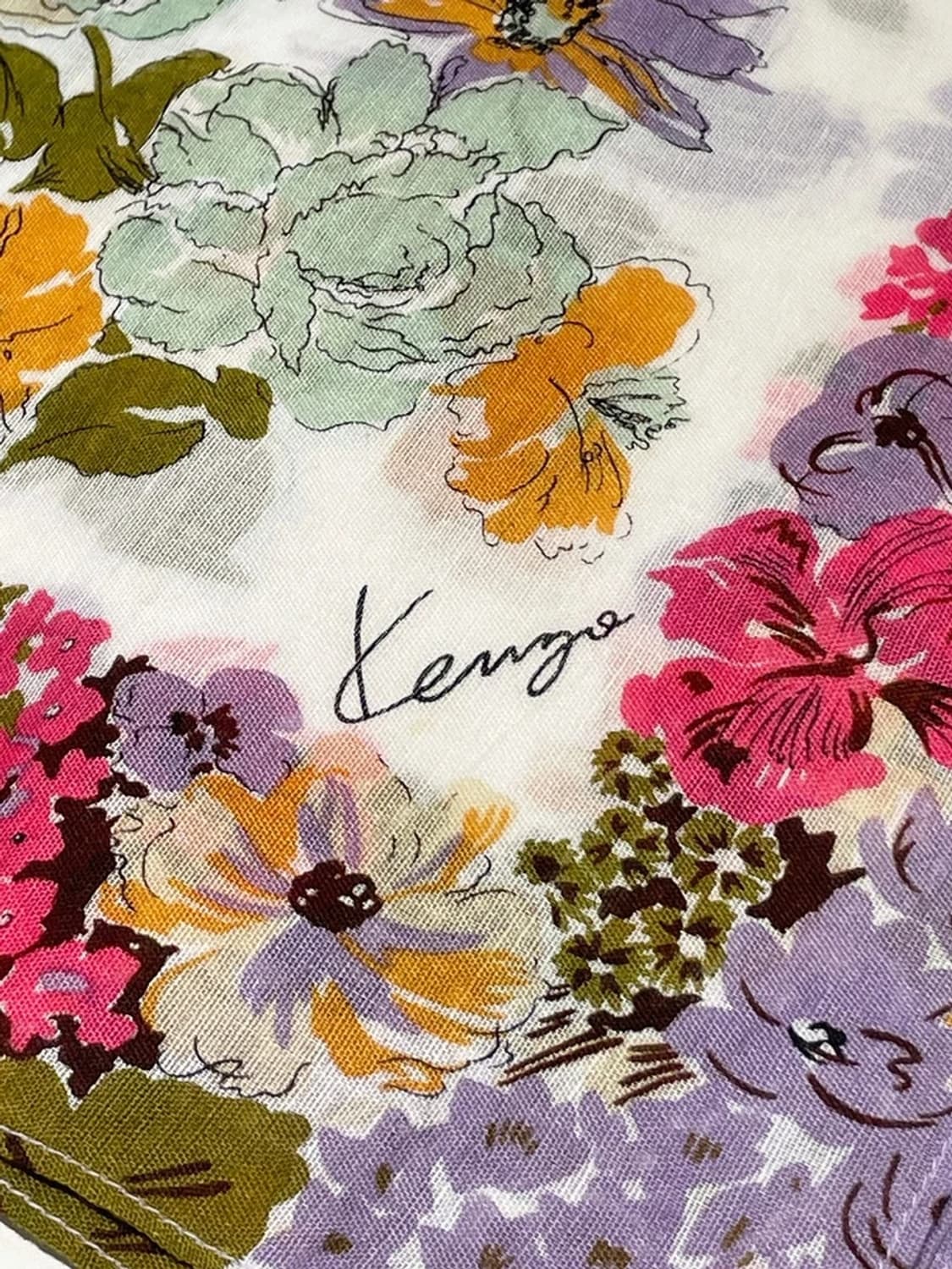 겐조 00's 재팬 플로럴 쁘띠 손수건 A1469 상품이미지4