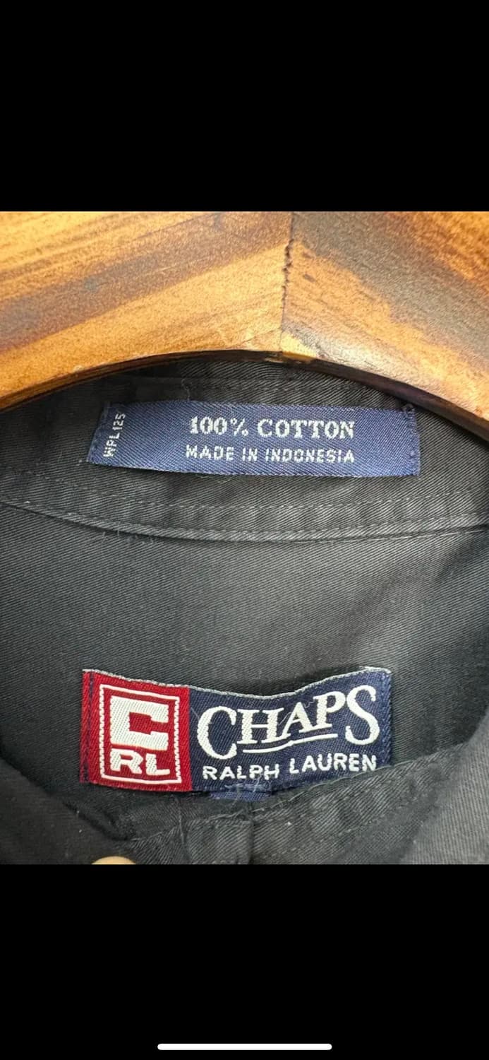 폴로 챕스 랄프로렌 블랙 오버핏 셔츠 H1210 상품이미지5