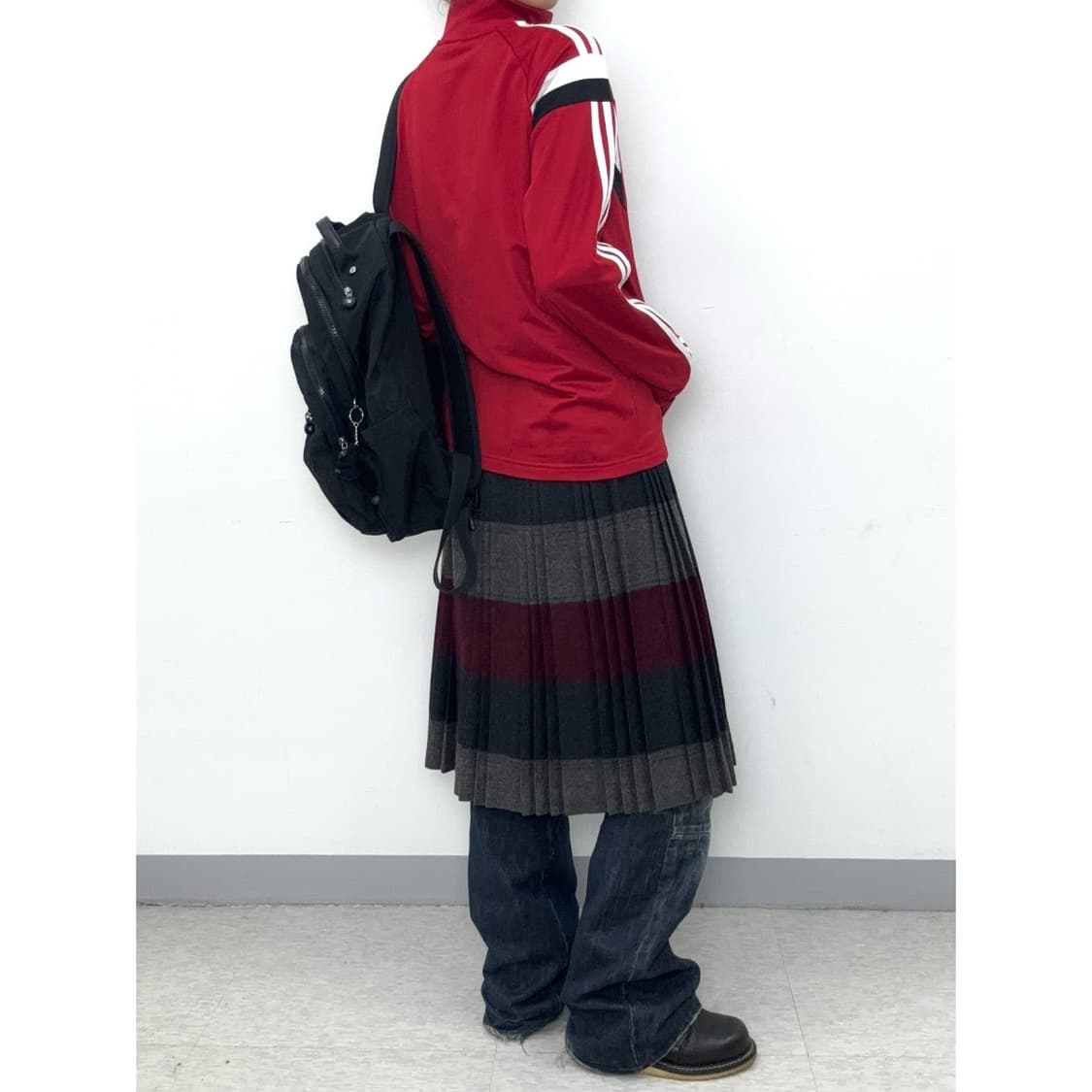 빈티지 울85% 플리츠 스커트 상품이미지3