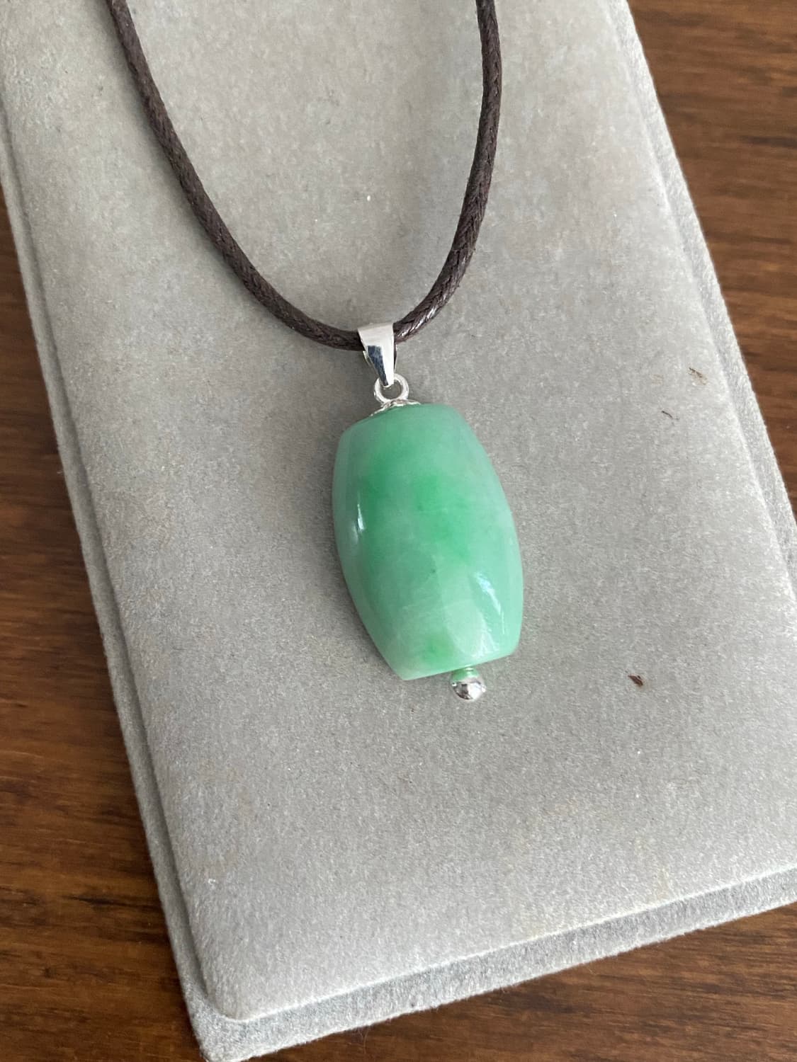 천연 비취 펜던트 실버 목걸이(925) 상품이미지3