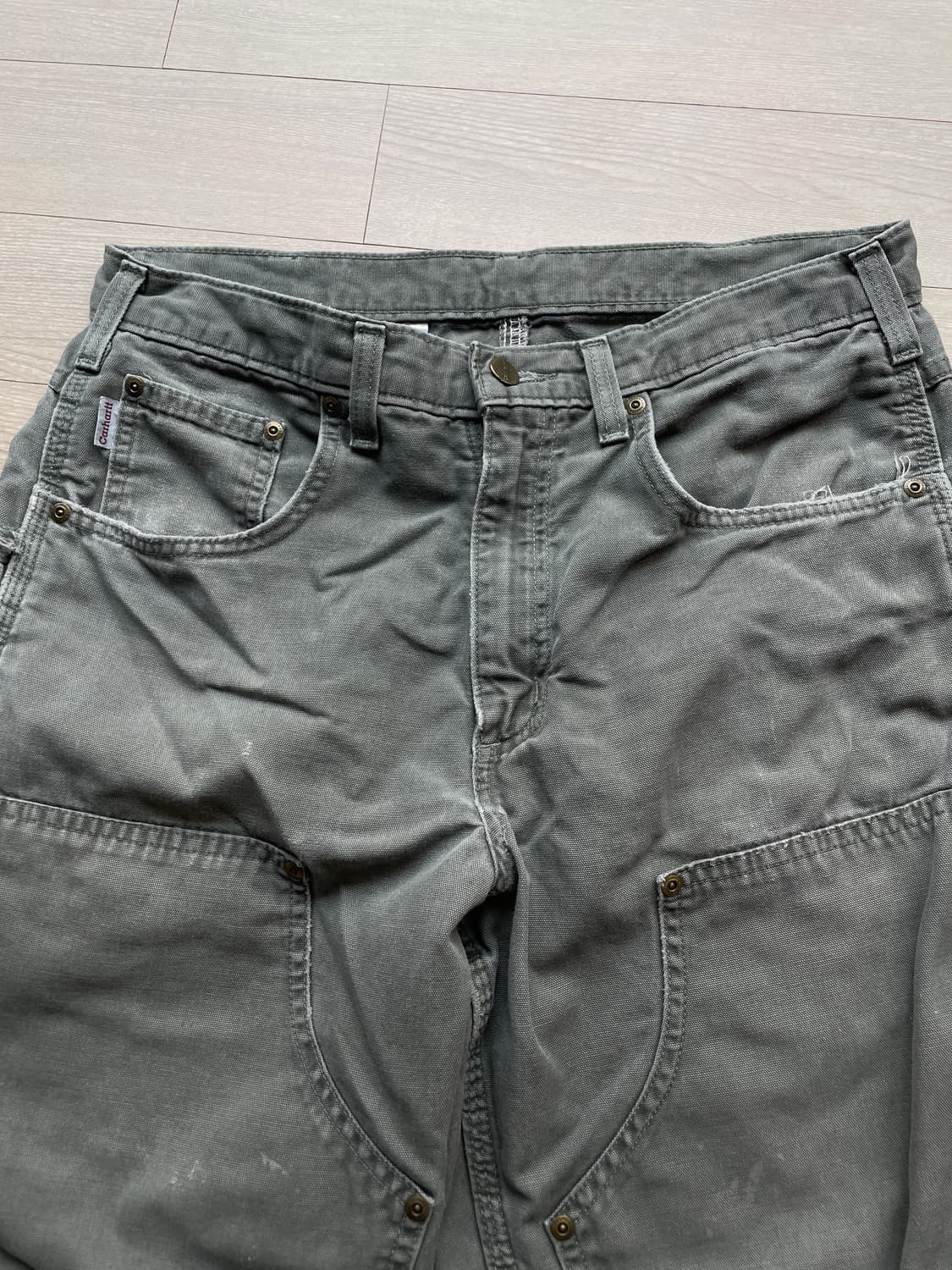 칼하트 더블니 모스 그린 B188 DMS 33x34 상품이미지4