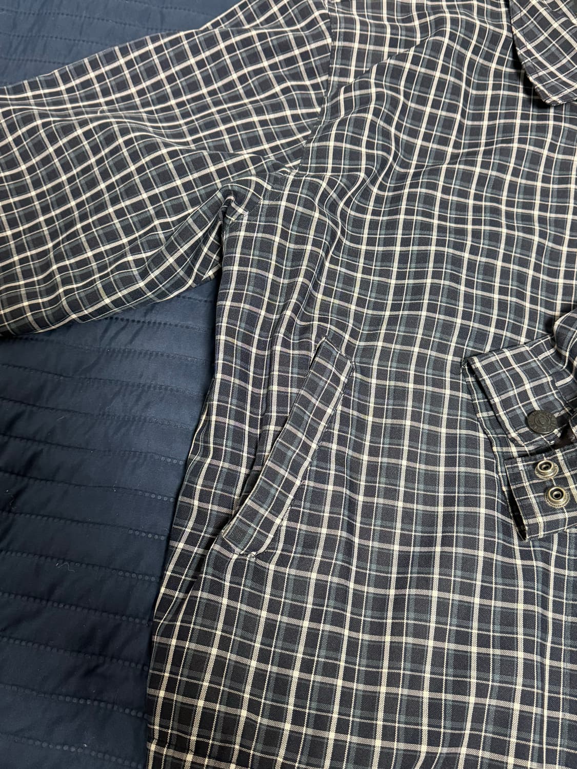 빈티지 NAPOLEE 체크 자켓 상품이미지3