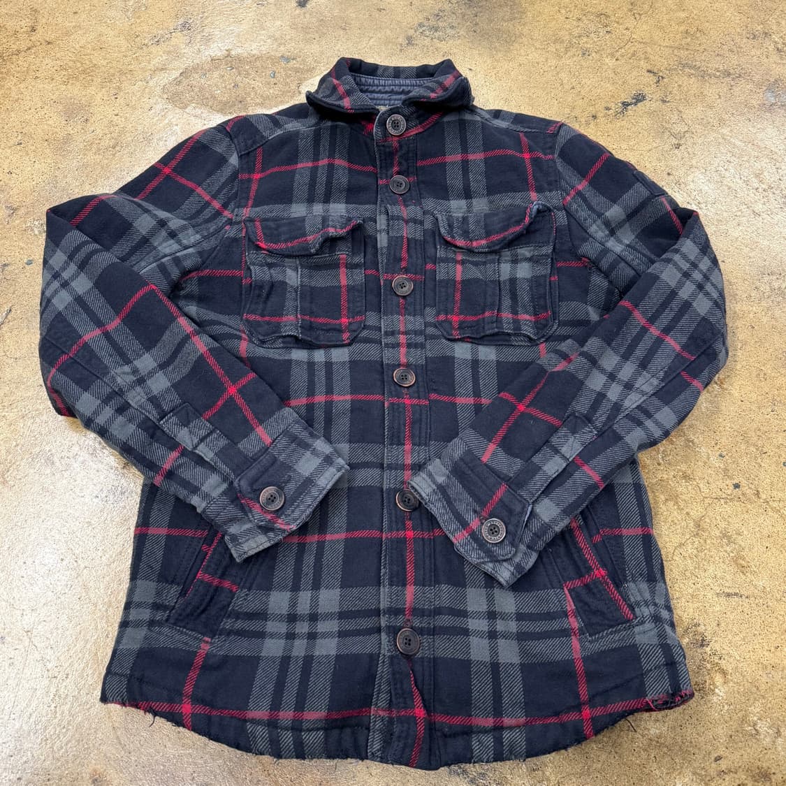 아베크롬비 체크 양털 안감 셔츠  상품이미지2