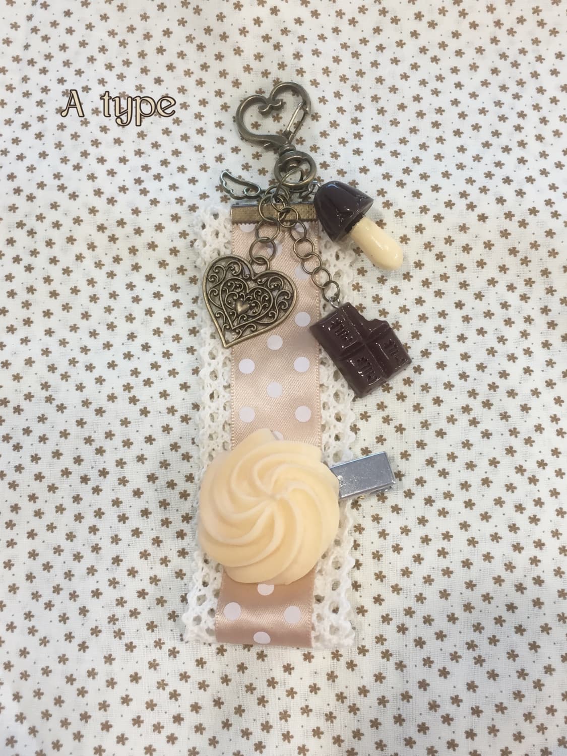 핸드메이드 앤틱 레이스 키링 상품이미지1