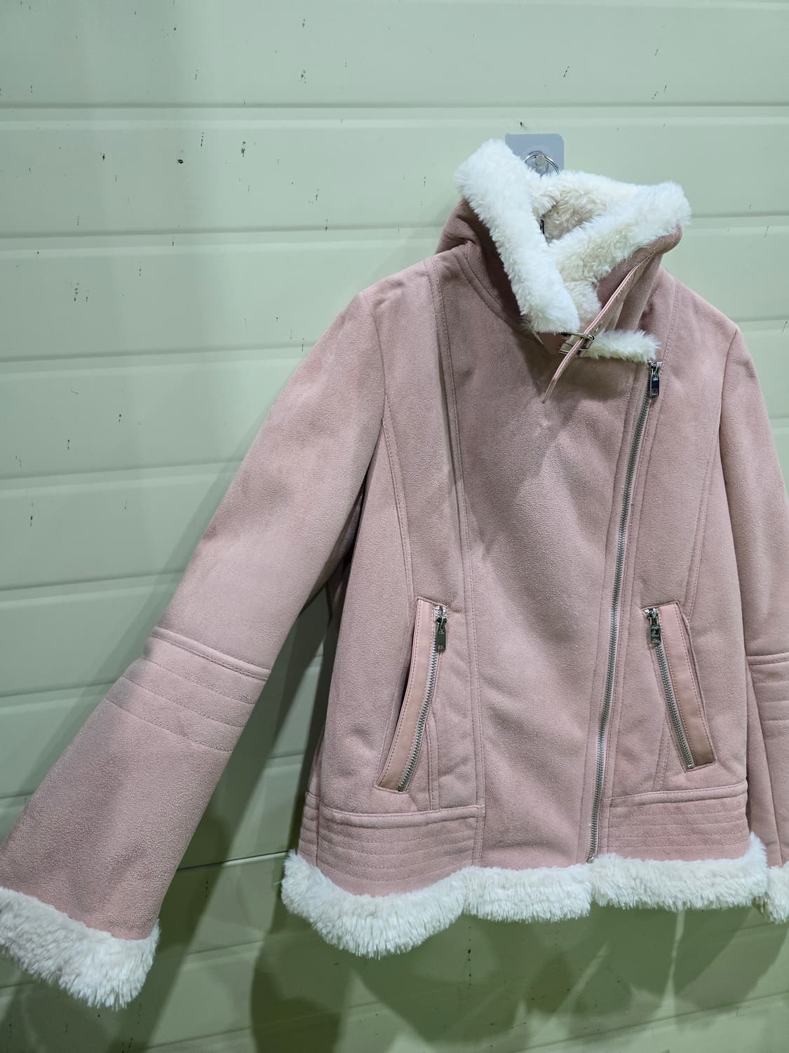 Soup 핑크 스웨이드 무스탕 자켓 상품이미지5