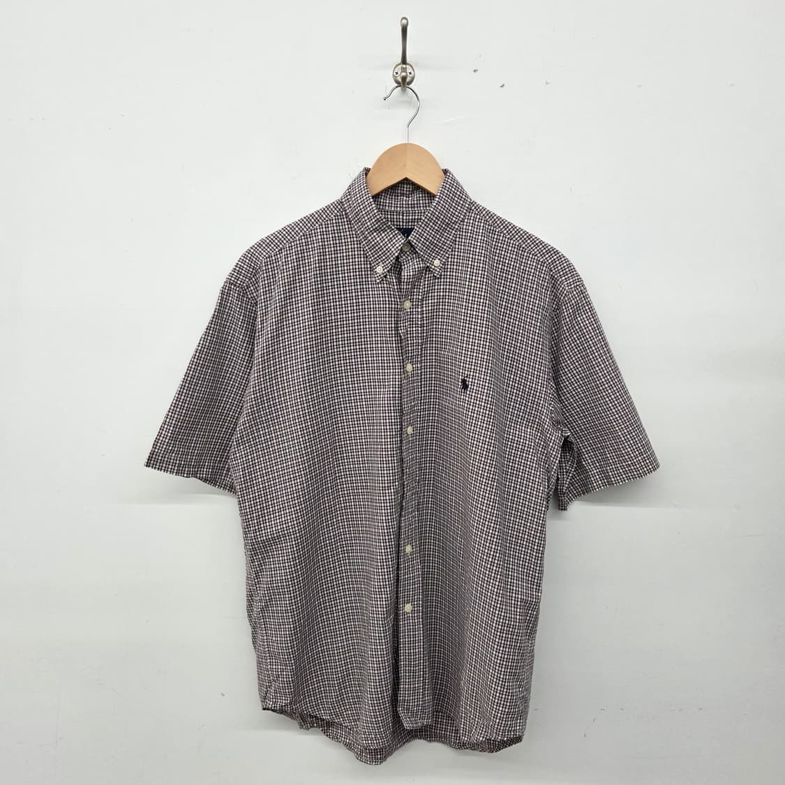 폴로 랄프로렌 체크 반팔 셔츠 남XL 상품이미지1