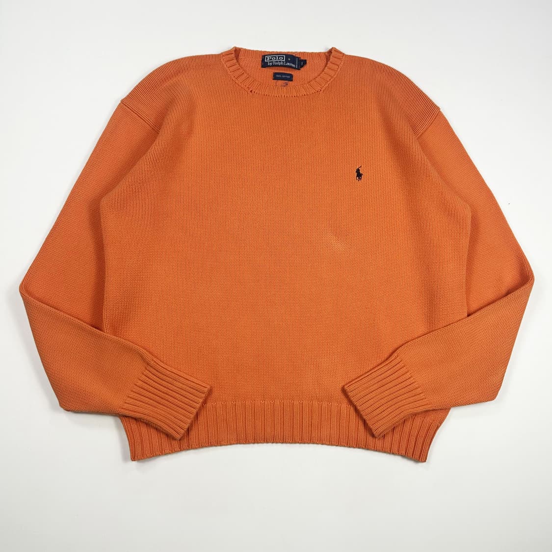 폴로 랄프로렌 클래식 빈티지 코튼 니트 오렌지 L 상품이미지1