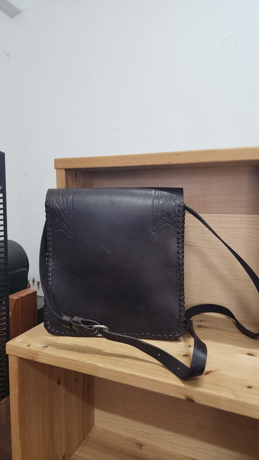 통가죽 숄더백 다크브라운 상품이미지2