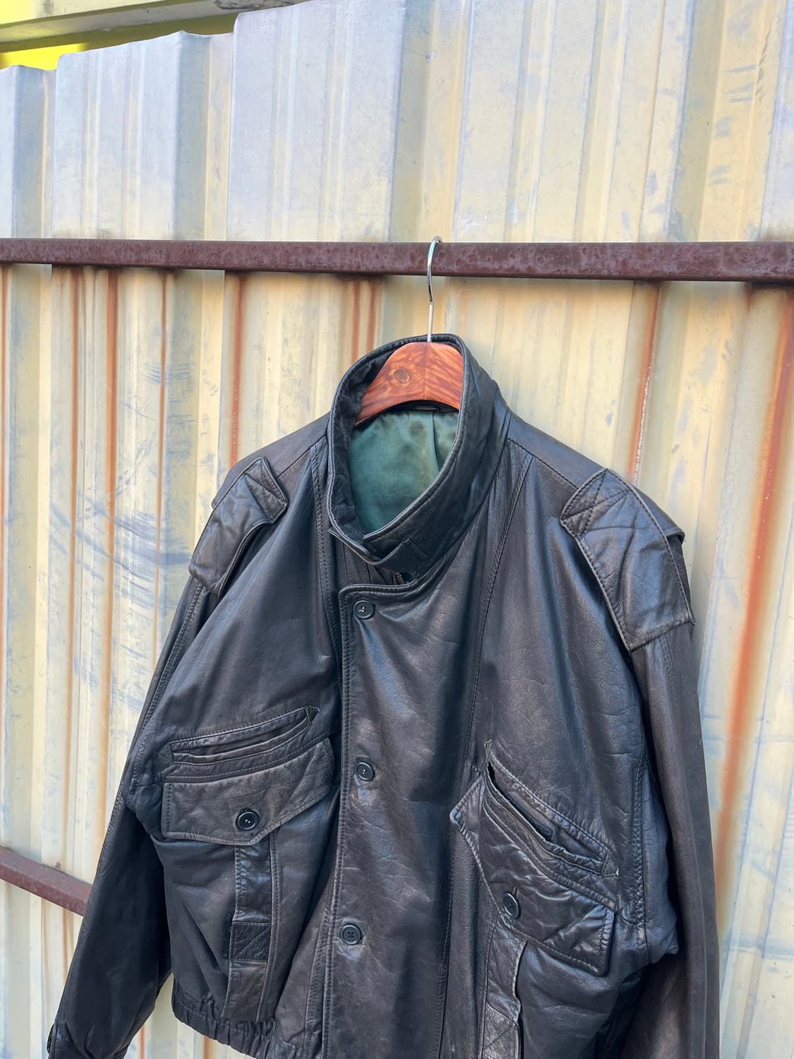 Vintage 리얼 레더 붐버자켓 상품이미지2