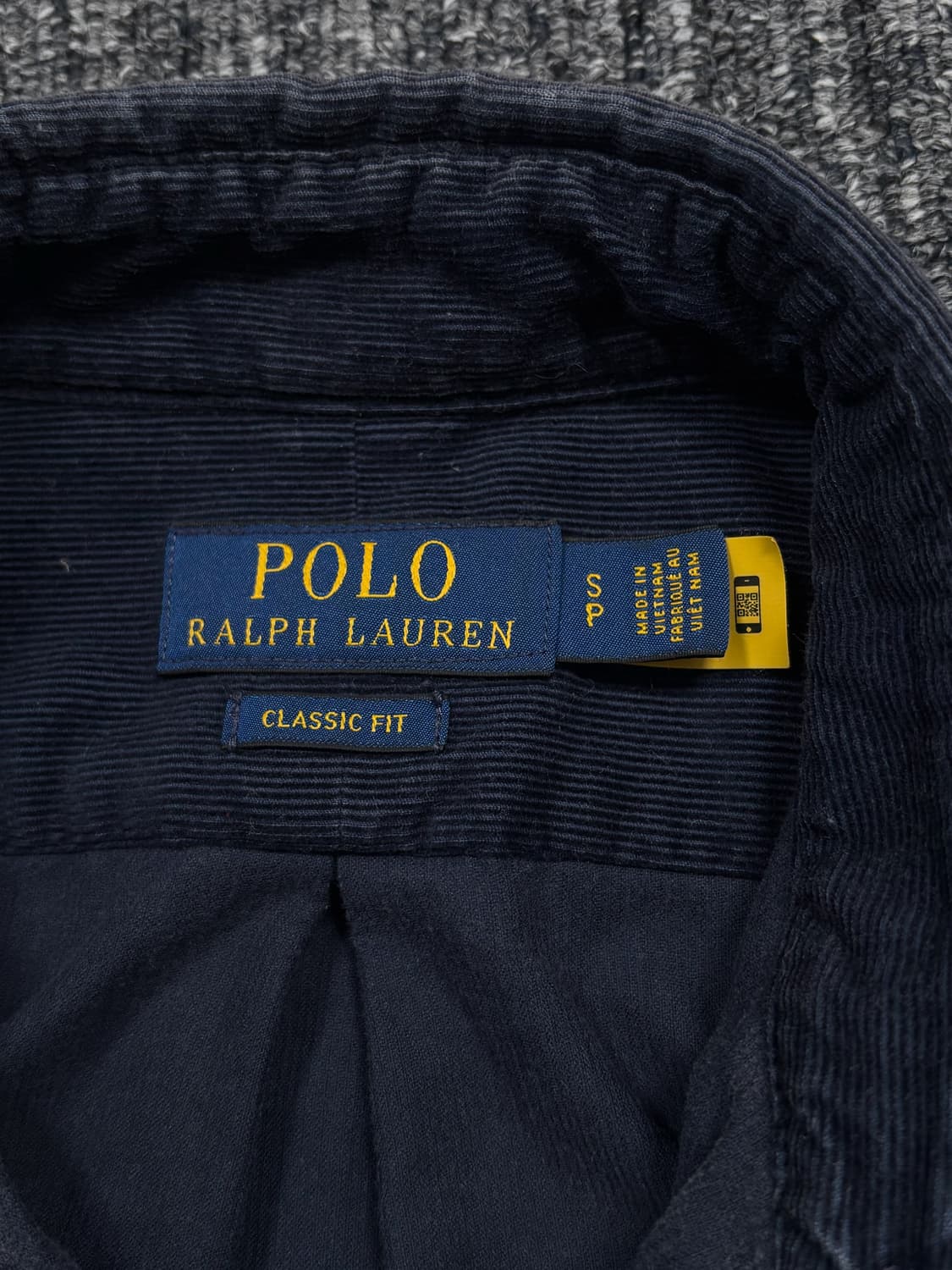 폴로 클래식 핏 네이비 코듀로이 셔츠 상품이미지5