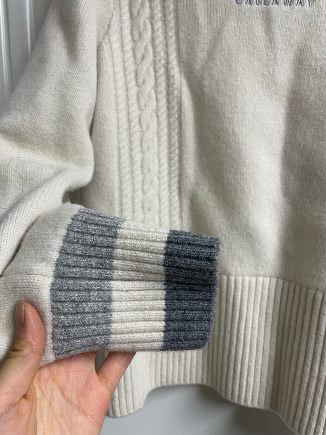 캘러웨이 여성 케이블 니트 방풍 스웨터 상품이미지5