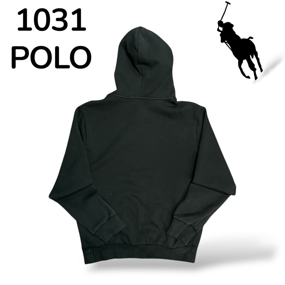 폴로 미드 포니 로고 블랙 후드티 M 상품이미지3