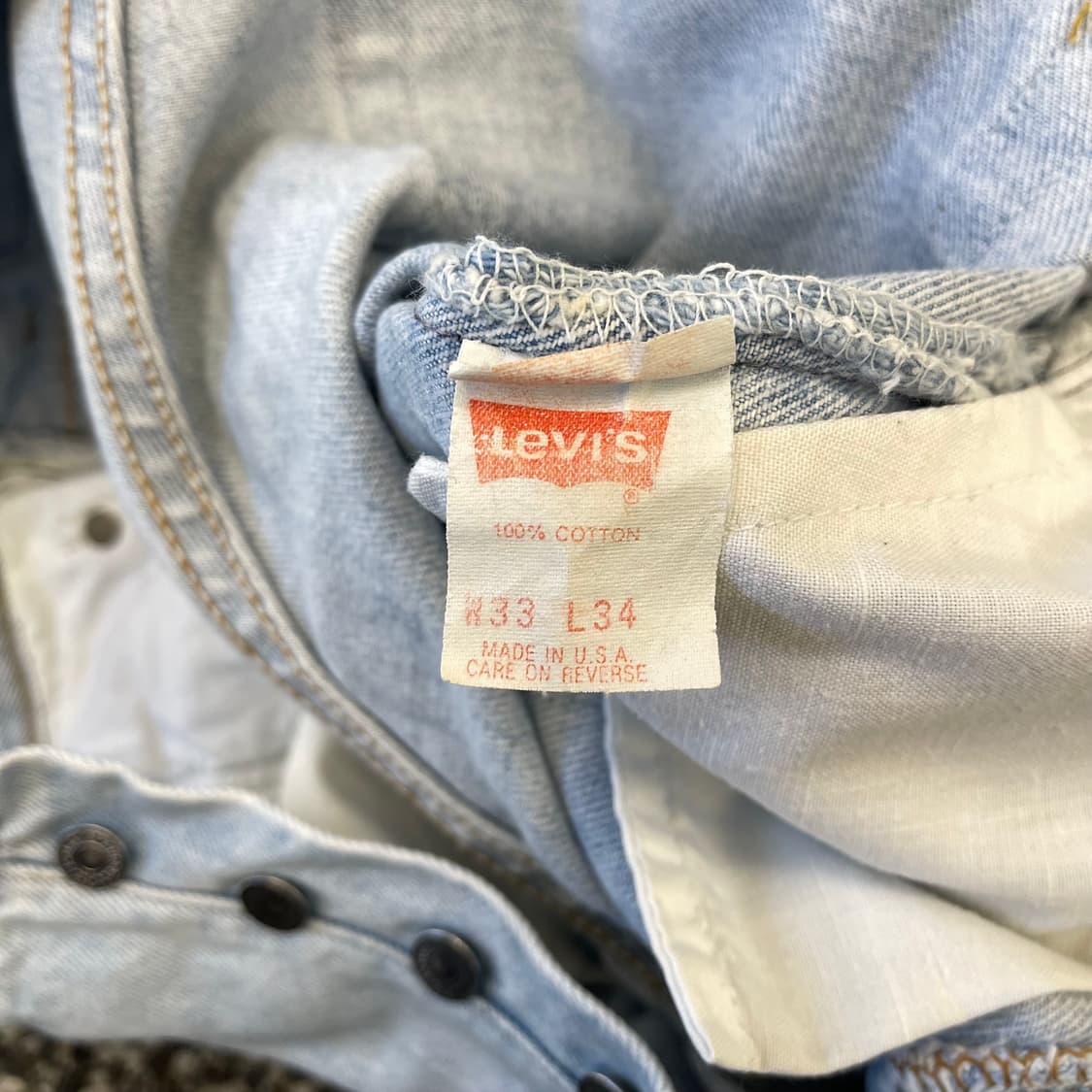 90s 리바이스 501xx 연청 데님 made in USA (31) 상품이미지7