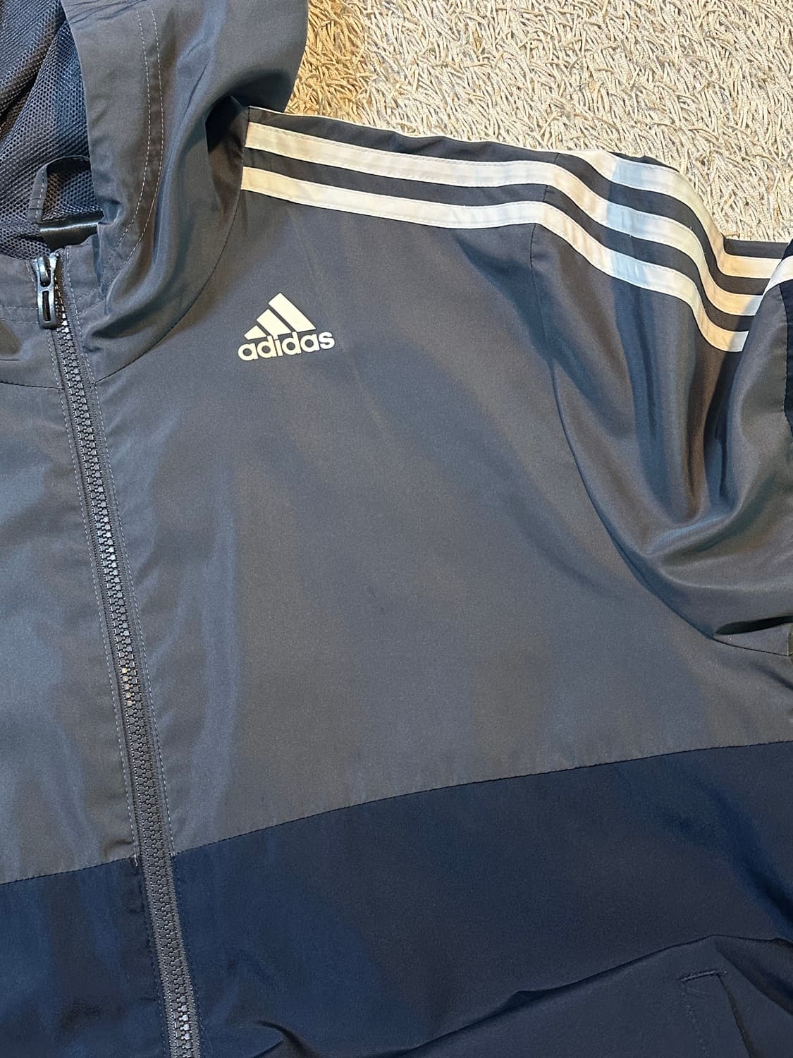 아디다스 삼각로고 사이드라인 배색 후드 바람막이 자켓 상품이미지5