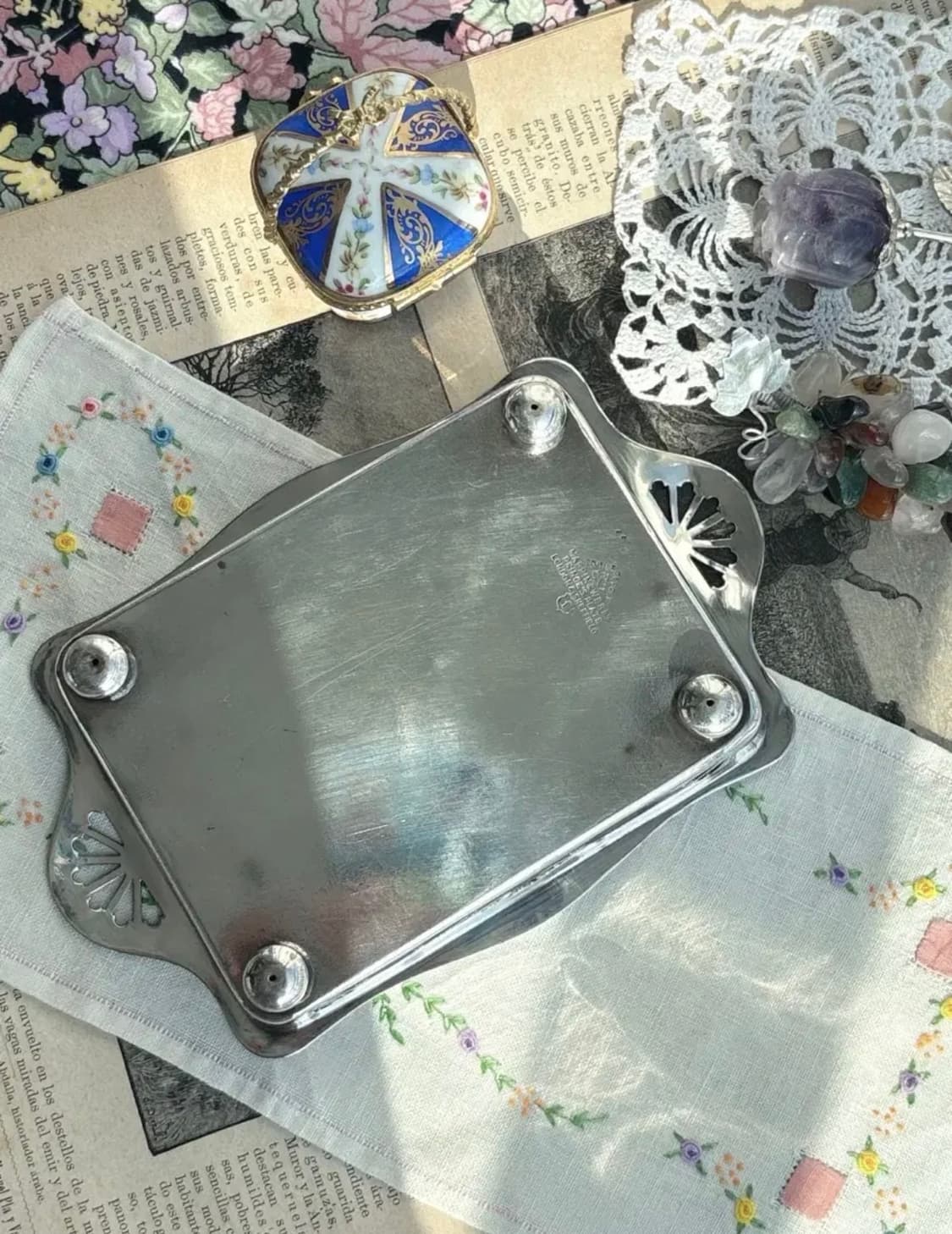 영국 셰필드 Mappin&Webb 실버플레이트 사각투각볼 상품이미지5