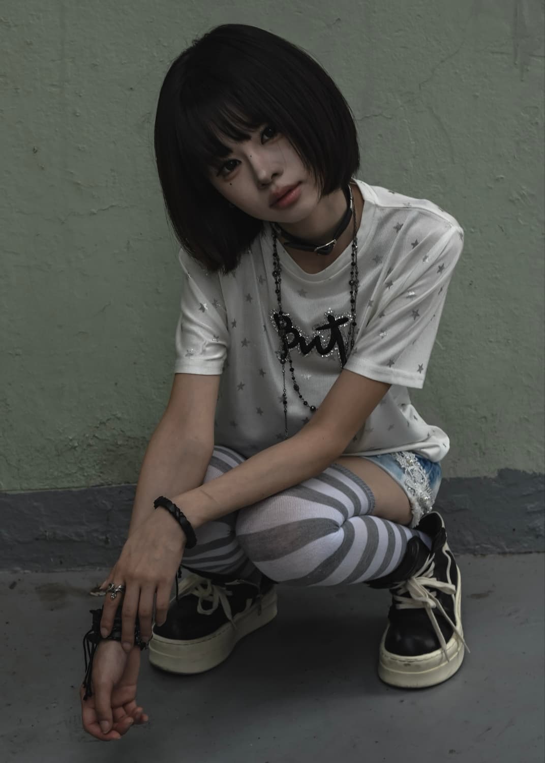 White Star Printed T-shirt 상품이미지2