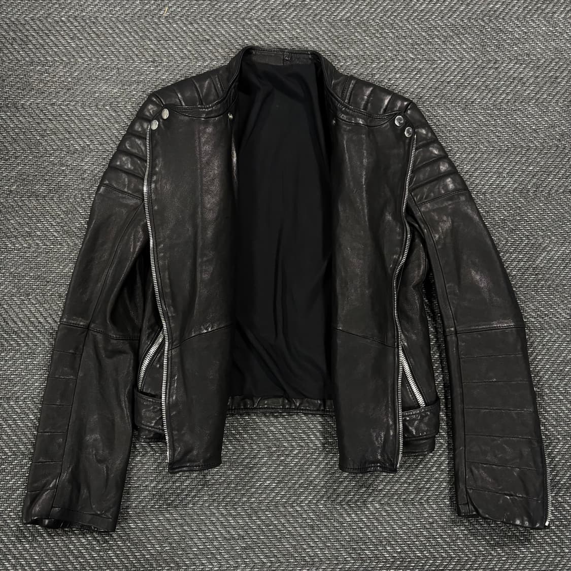 급처 발망 스타일 바이커 램스킨 자켓 상품이미지7