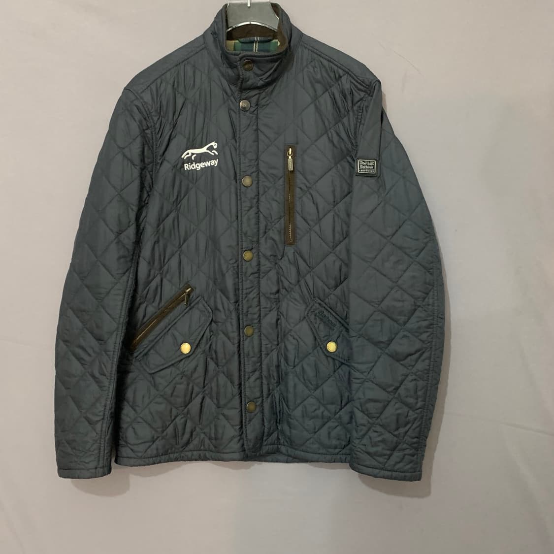 S BARBOUR 바버 X 랜드로버 네이비 퀼팅 패딩 자켓 상품이미지1