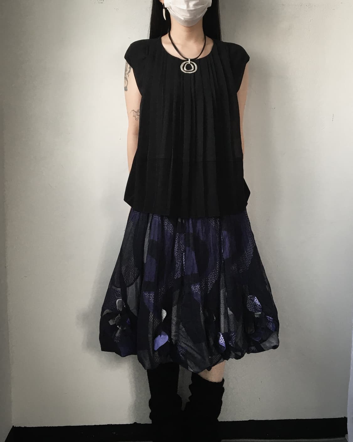 Pleats point blouse 상품이미지1