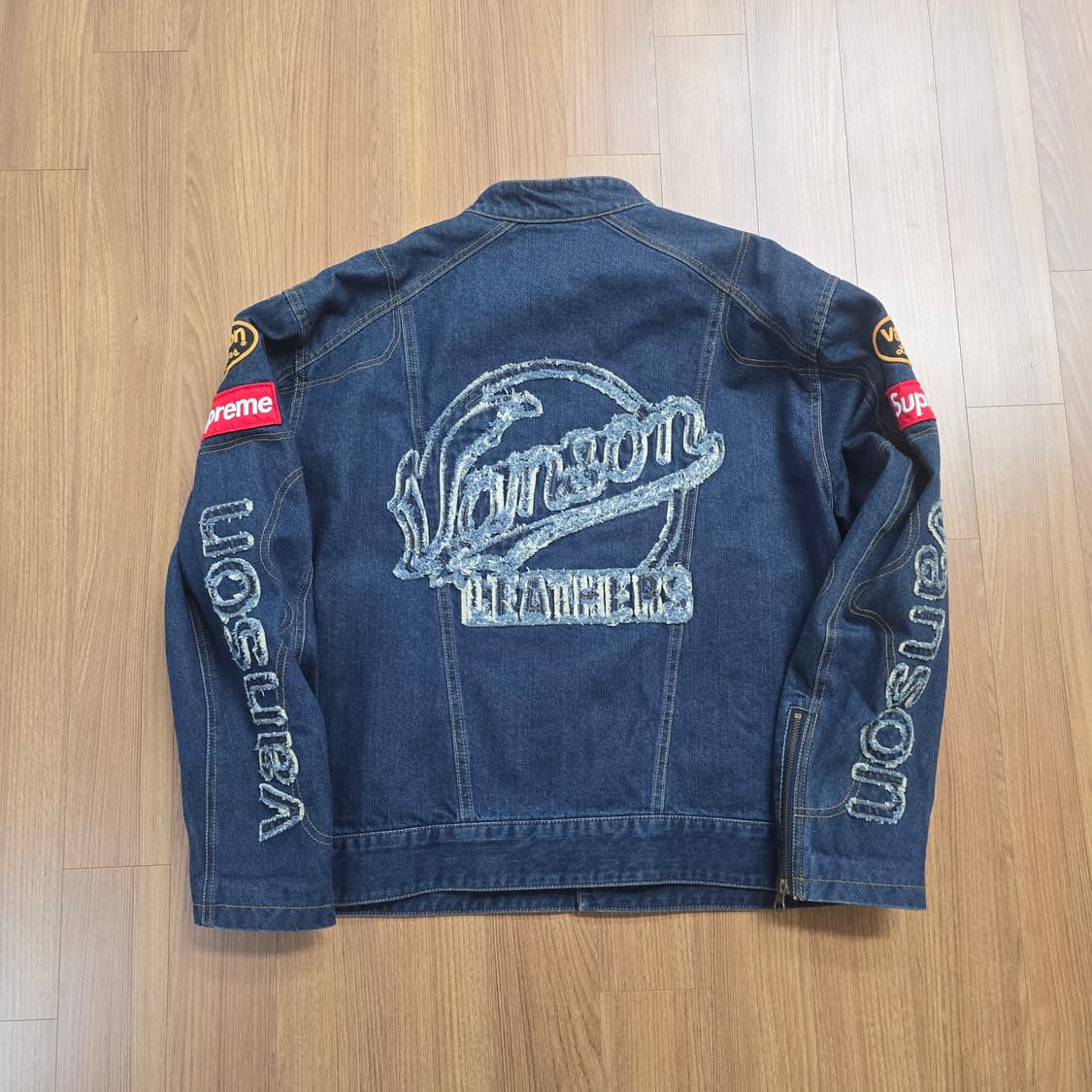 (L) 슈프림 x 밴슨 데님 자켓 블루 상품이미지2