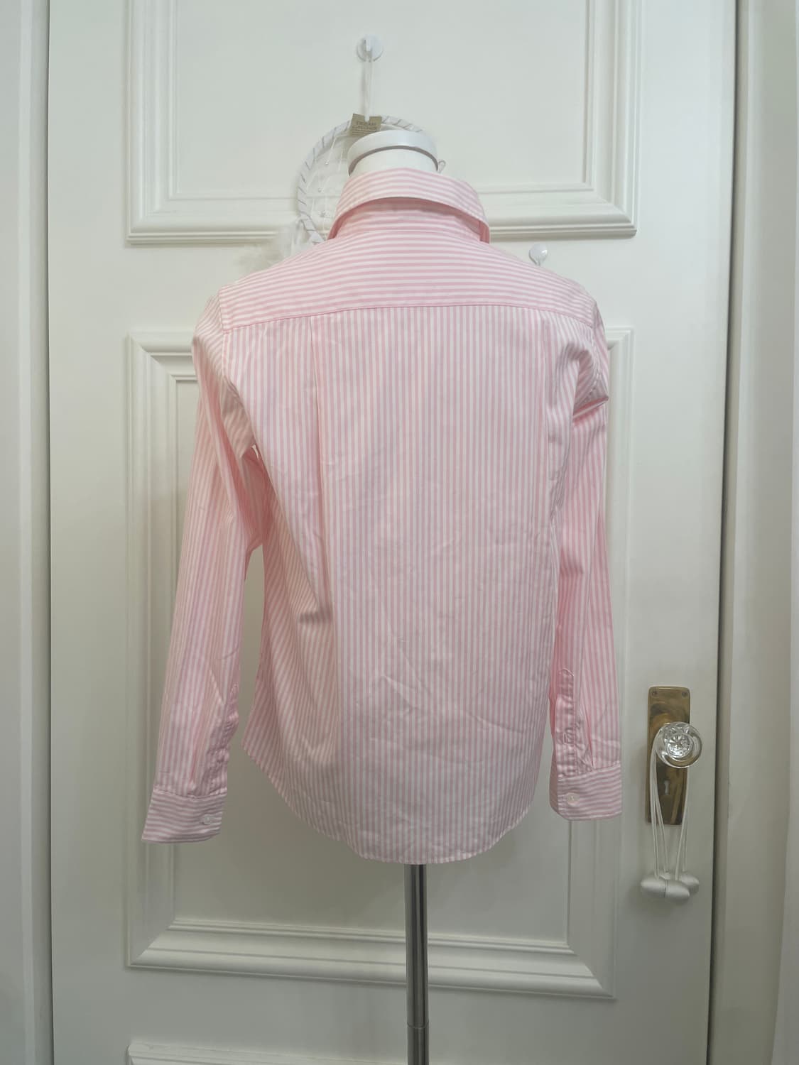 strawberry pink stripe basic cotton shir 상품이미지3