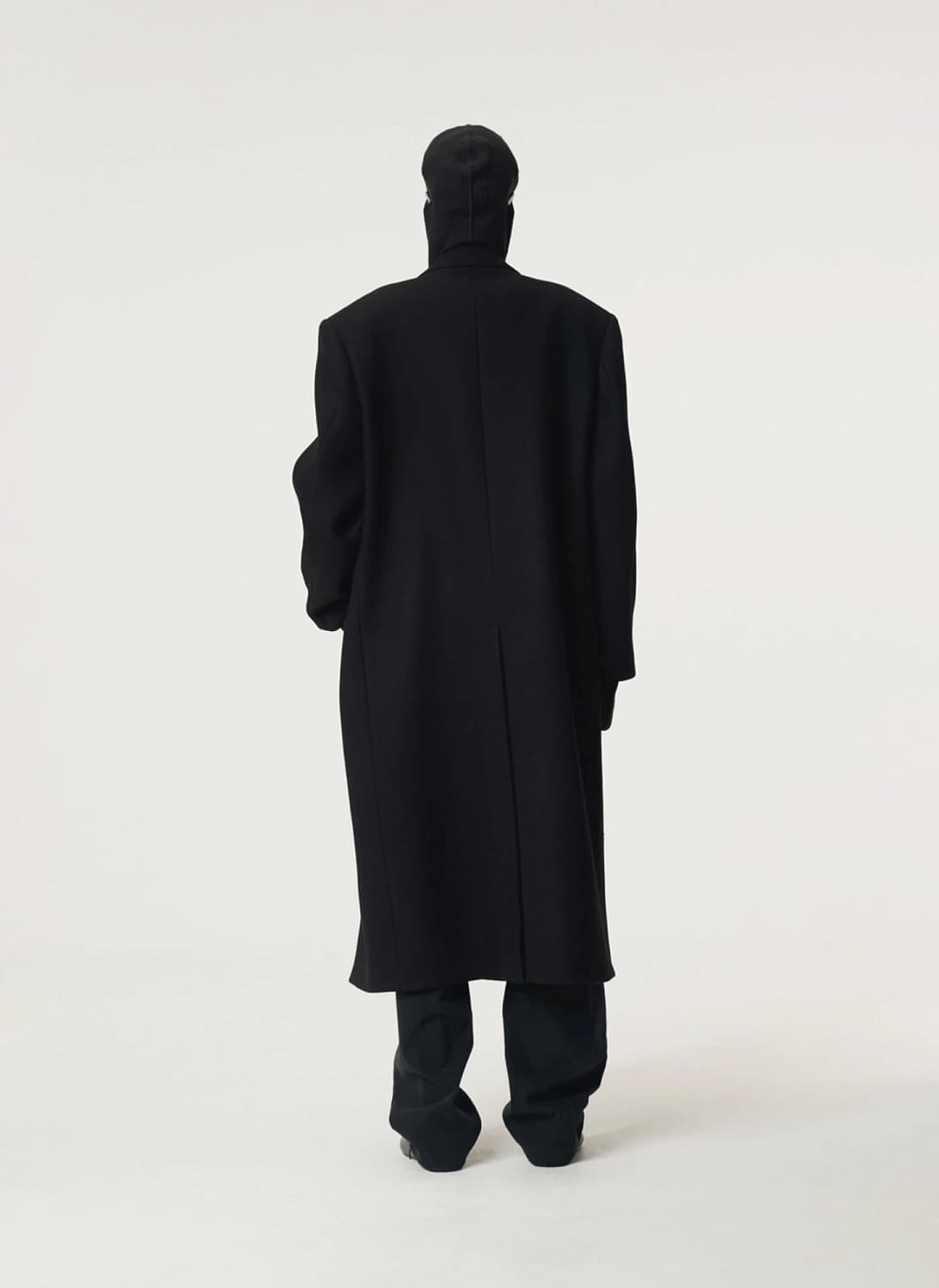 [XL] 렉토 25FW 클래식 더블 코트 블랙 상품이미지4