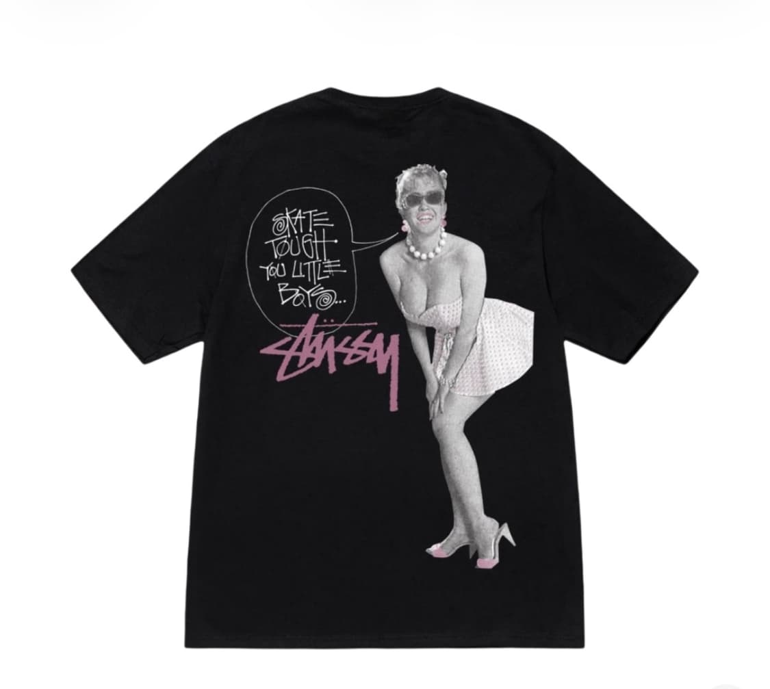 스투시 Tough Lady 반팔 티셔츠 블랙 xl 상품이미지1