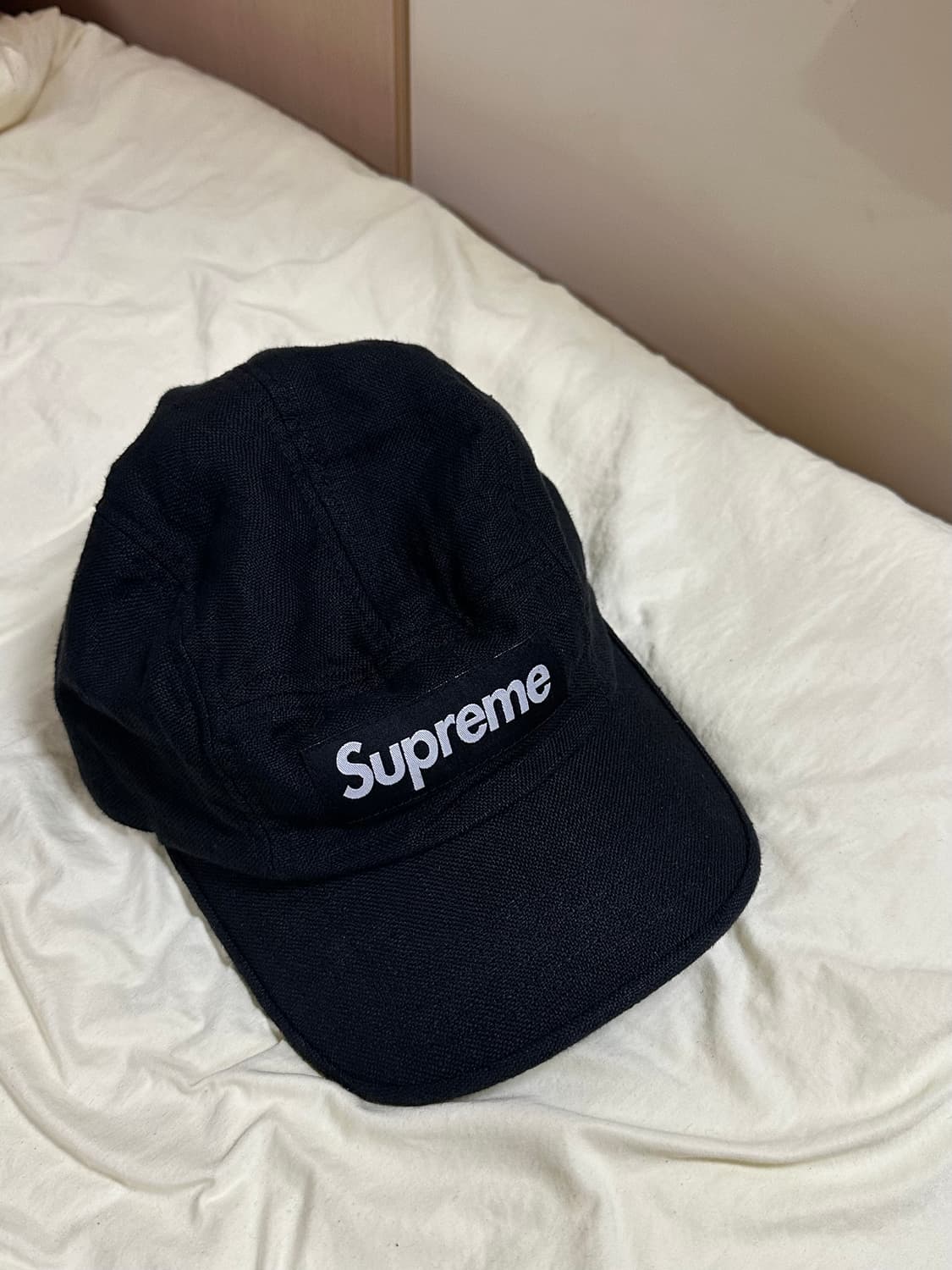 슈프림 린넨 캠프캡 블랙 상품이미지3