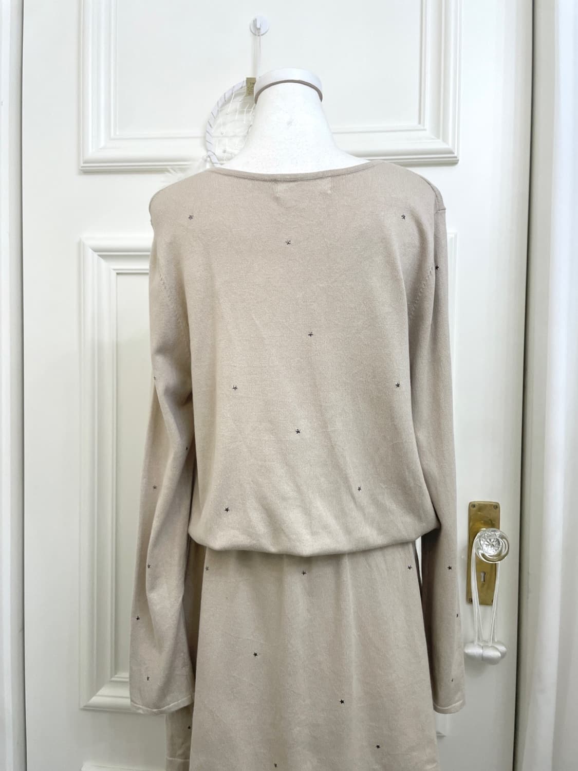beige star point waist shirring knit opc 상품이미지4