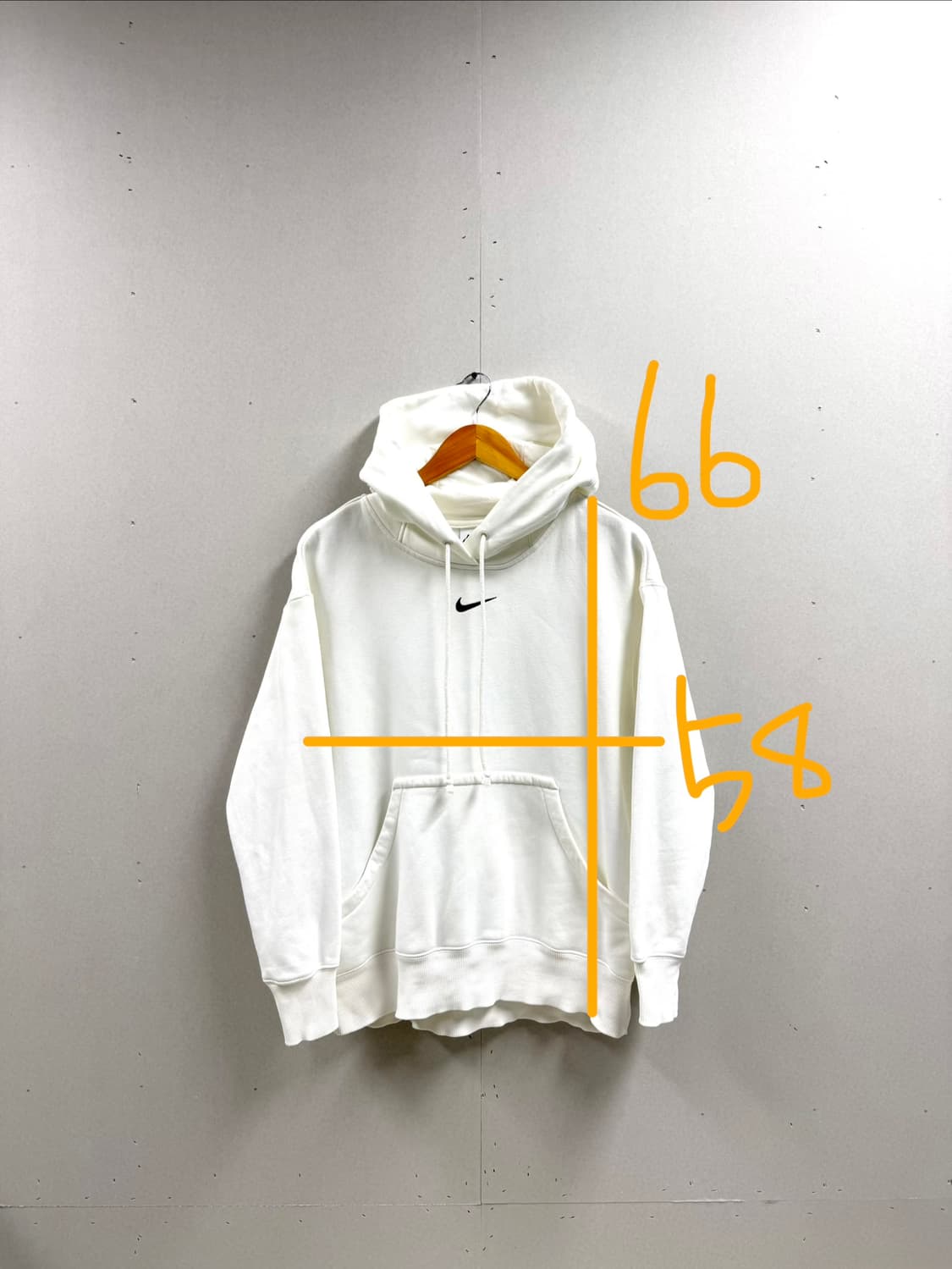 여성 M / 나이키 스우시 후드티 화이트 상품이미지2