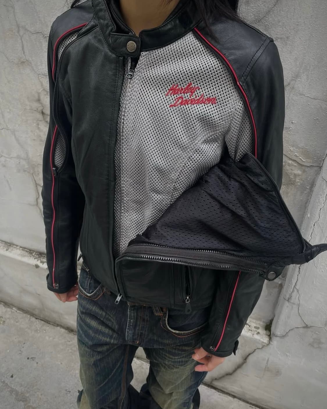 HarleyDavidson roseheart leather jacket 상품이미지1