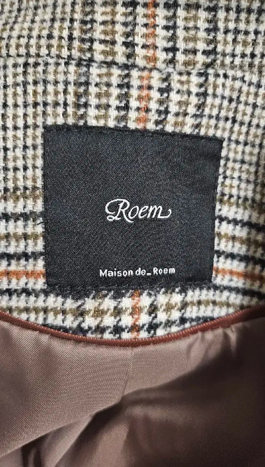 COS 감성 글렌체크 울혼방 롱코트 (로엠 메종드로엠)55~66 상품이미지8