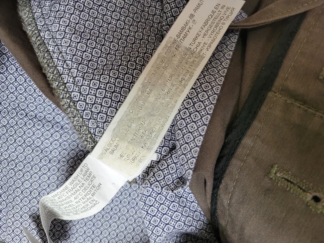 자라맨 ZARAMAN 스트링 면바지 36 카키 상품이미지7