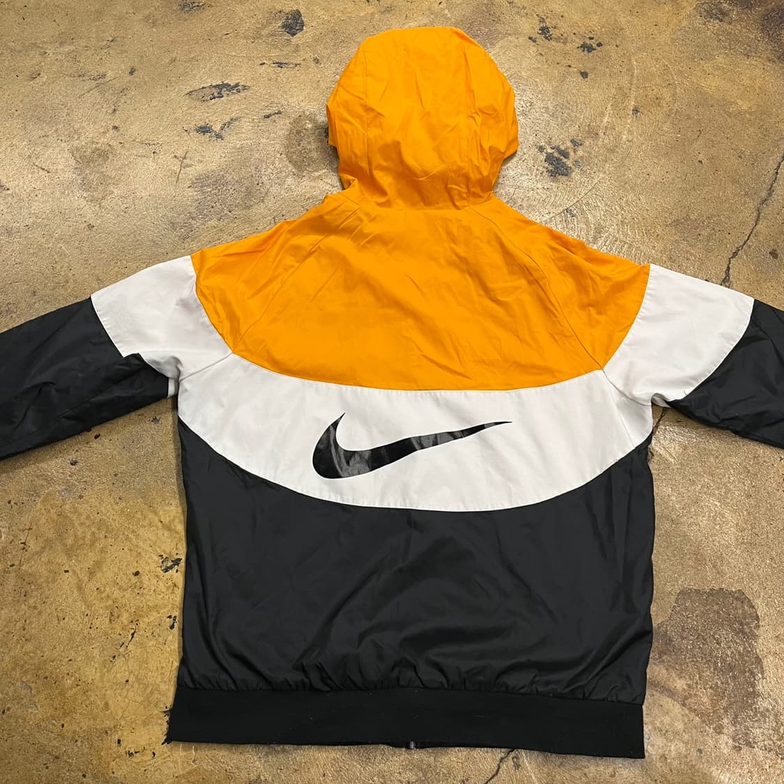 [정품/L] 나이키 후드 바람막이 오렌지 블랙 화이트 b8 상품이미지4
