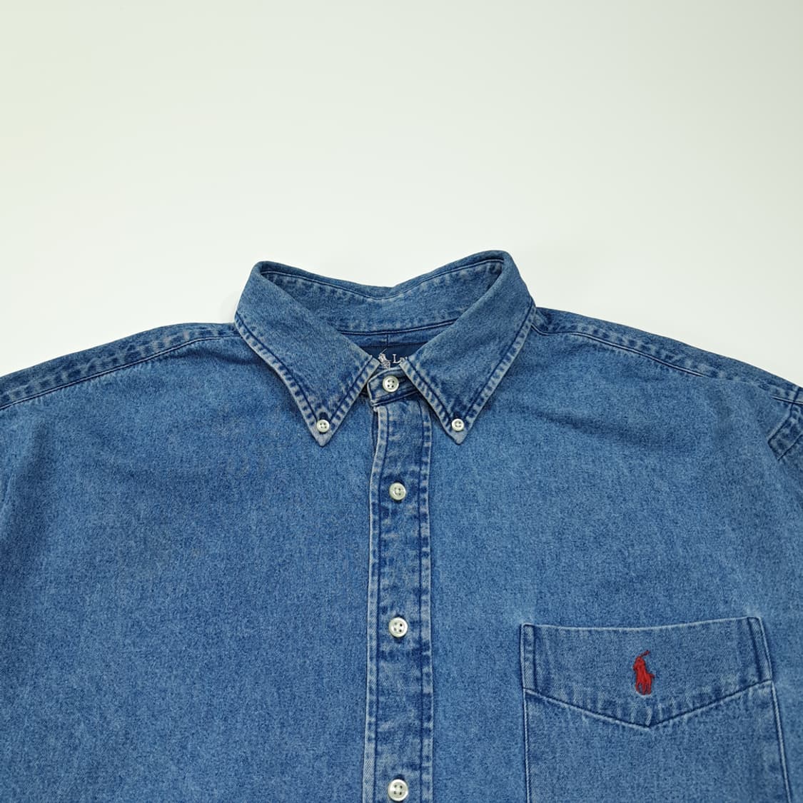 CL559 XL 폴로 90s 레드포니 빅셔츠 클래식 데님 셔츠 남방 상품이미지2