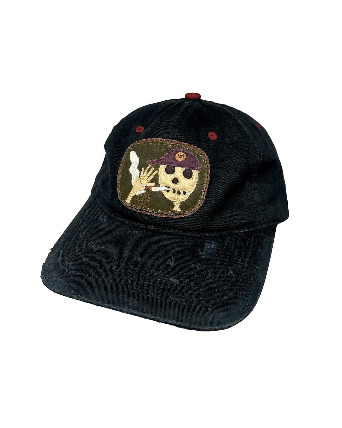 빈티지 스컬 캡 모자 볼캡 핸드메이드 커스텀 제작 상품이미지1