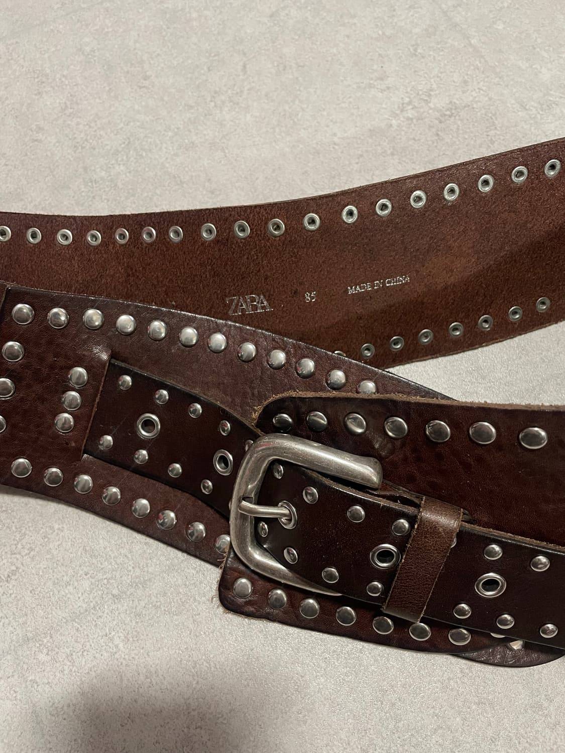 자라 빈티지 스타일 스터드 와이드 벨트 상품이미지4
