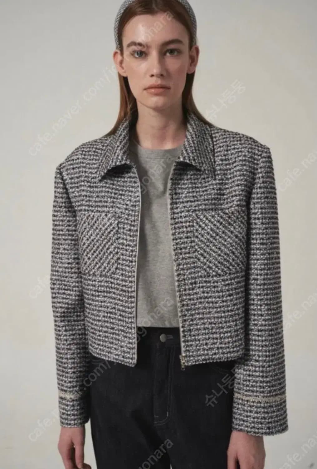 게드 GED 트위드 집업 투웨이 자켓 상품이미지5