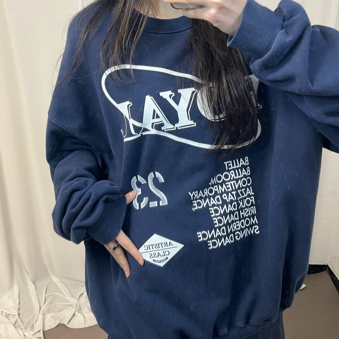 TheOpen Product navy sweatshirt 상품이미지3