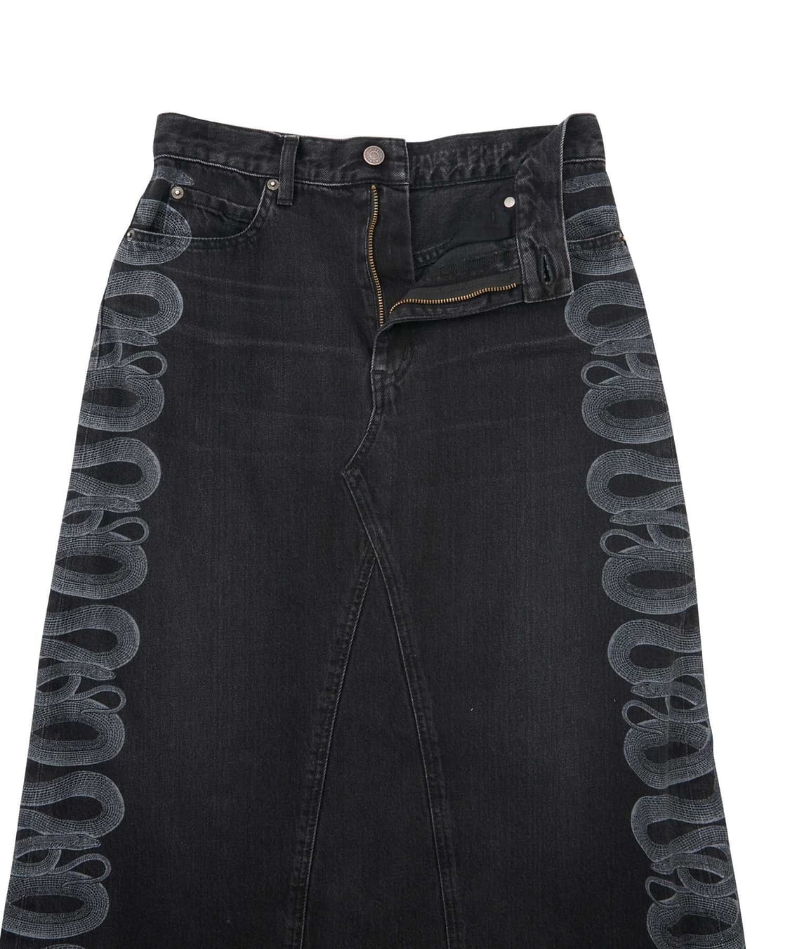 히스테릭글래머 SNAKE LOOP 스네이크 데님 스커트 상품이미지2