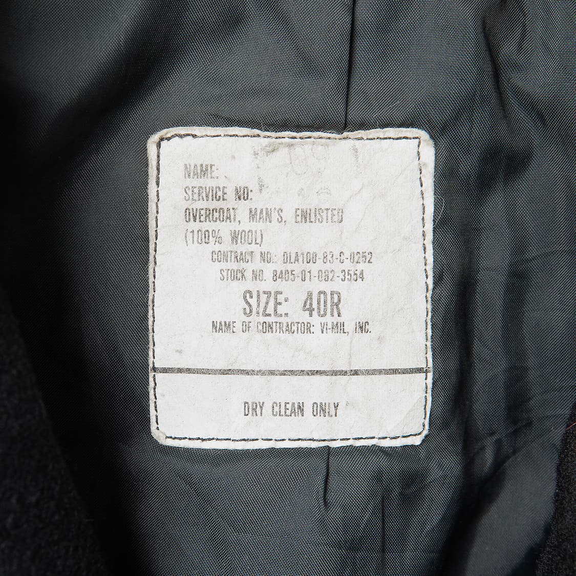 [40R] 80s 미해군 울 피코트 오리지널 블랙 상품이미지9