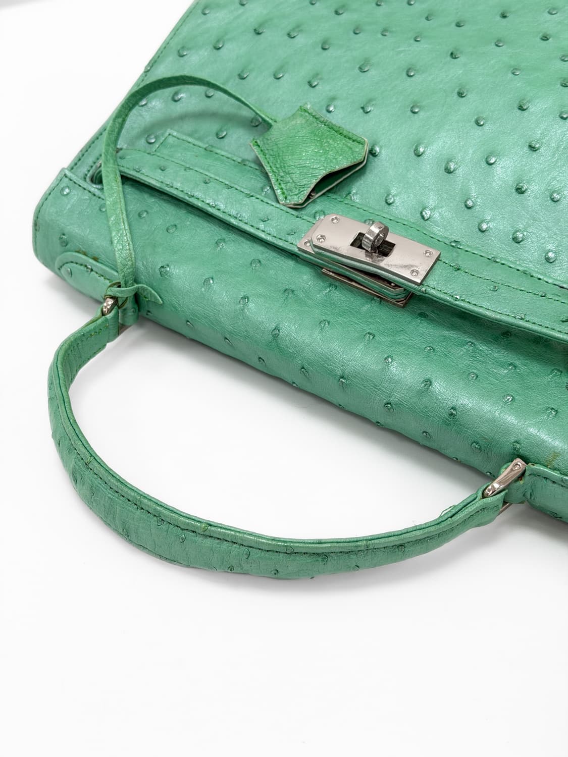 로다니아 JRA 오스트리치 레더 켈리 토트백 상품이미지3