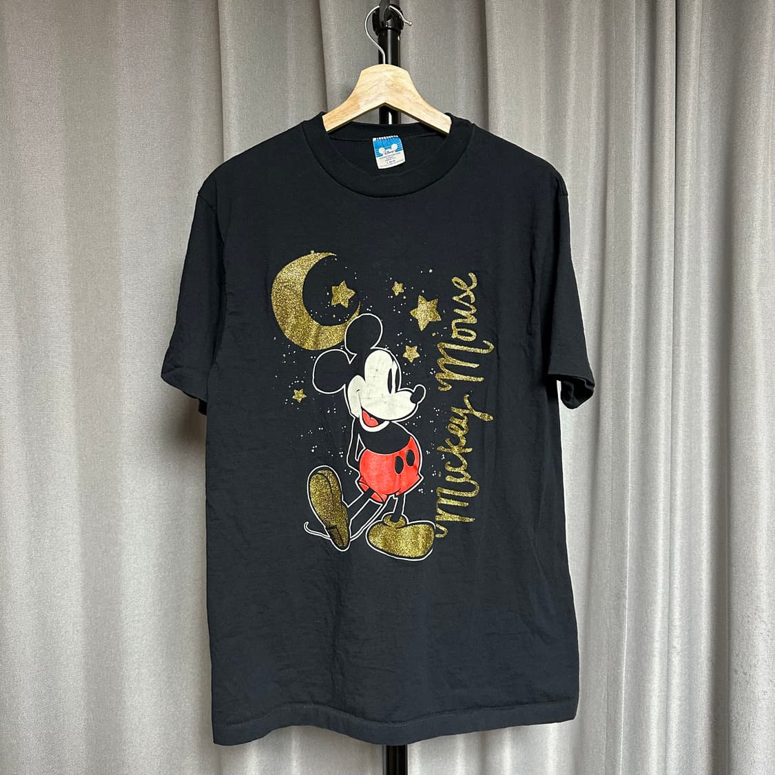 빈티지 80s 디즈니 미키마우스 글리터 티셔츠 상품이미지1